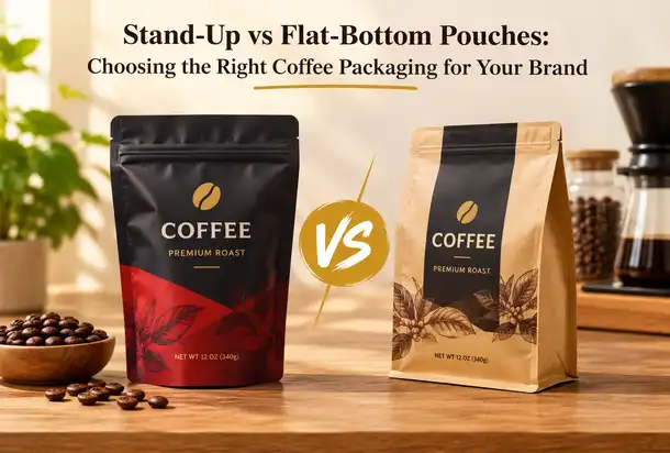 stand up and flat bottom coffee pouches