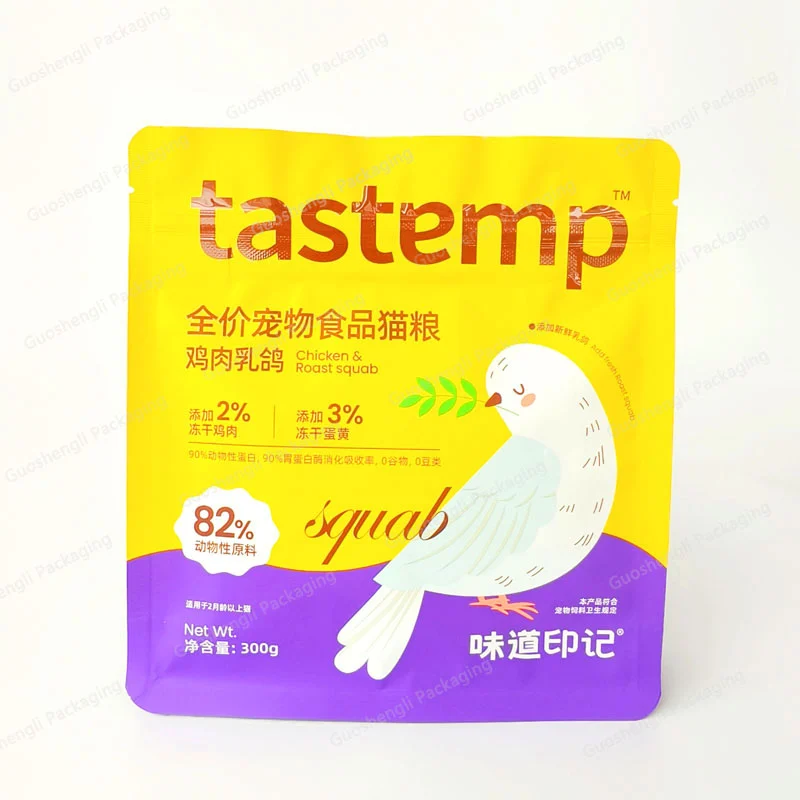 flat bottom pouch with zipper