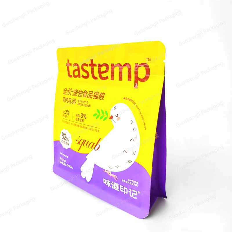 flat bottom pouch with zipper