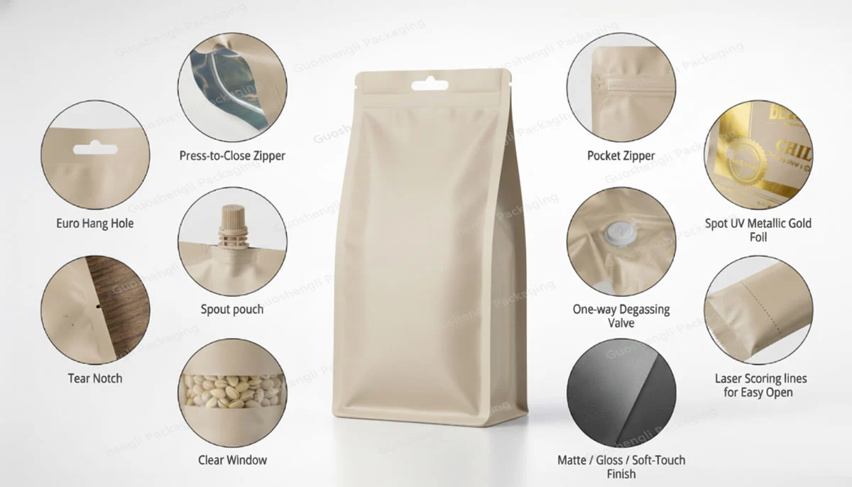 flat bottom box pouch features flat bottom box pouch features