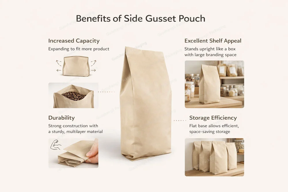 side gusseted pouch advantages