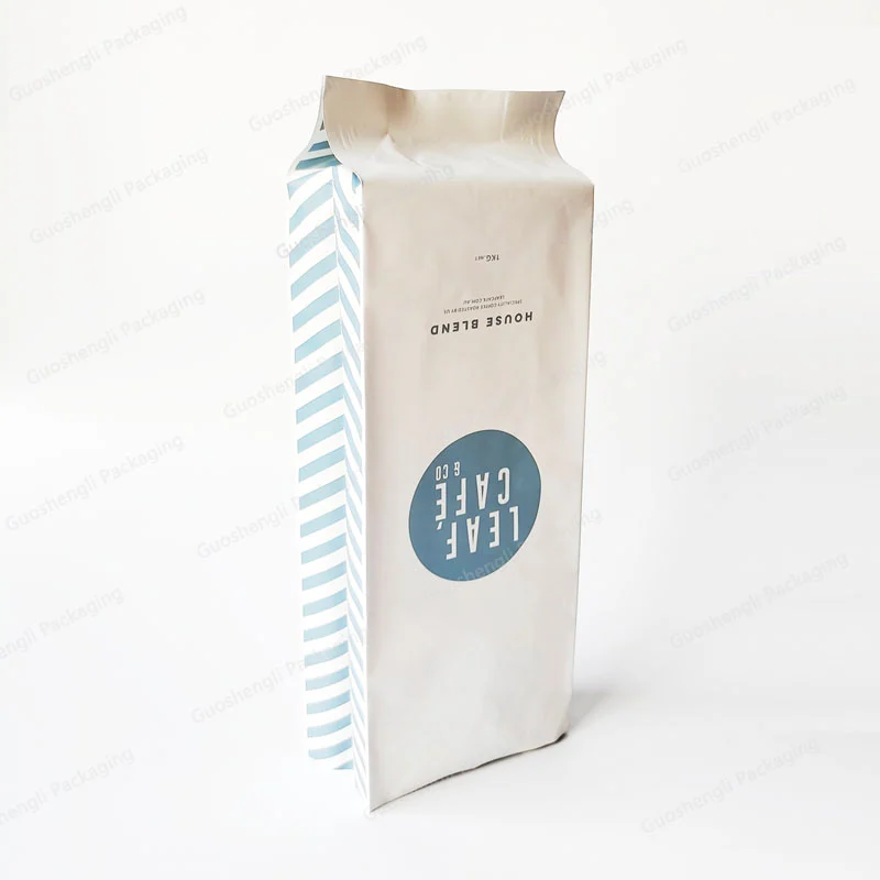 side gusset pouch with valve for coffee packaging