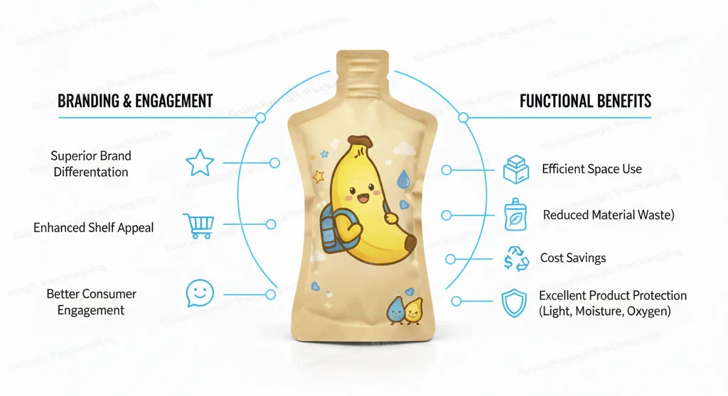 shaped stand up pouch advantages shaped stand up pouch advantages