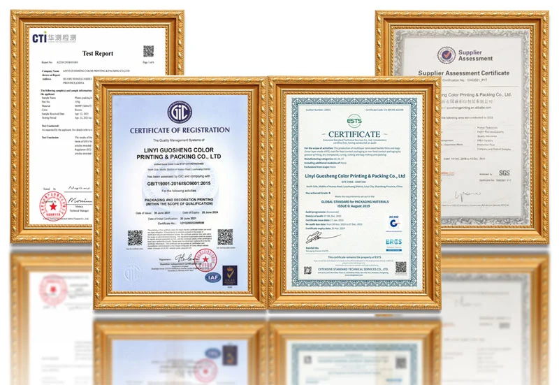 flexible packaging suppier BRC certificate flexible packaging suppier BRC certificate