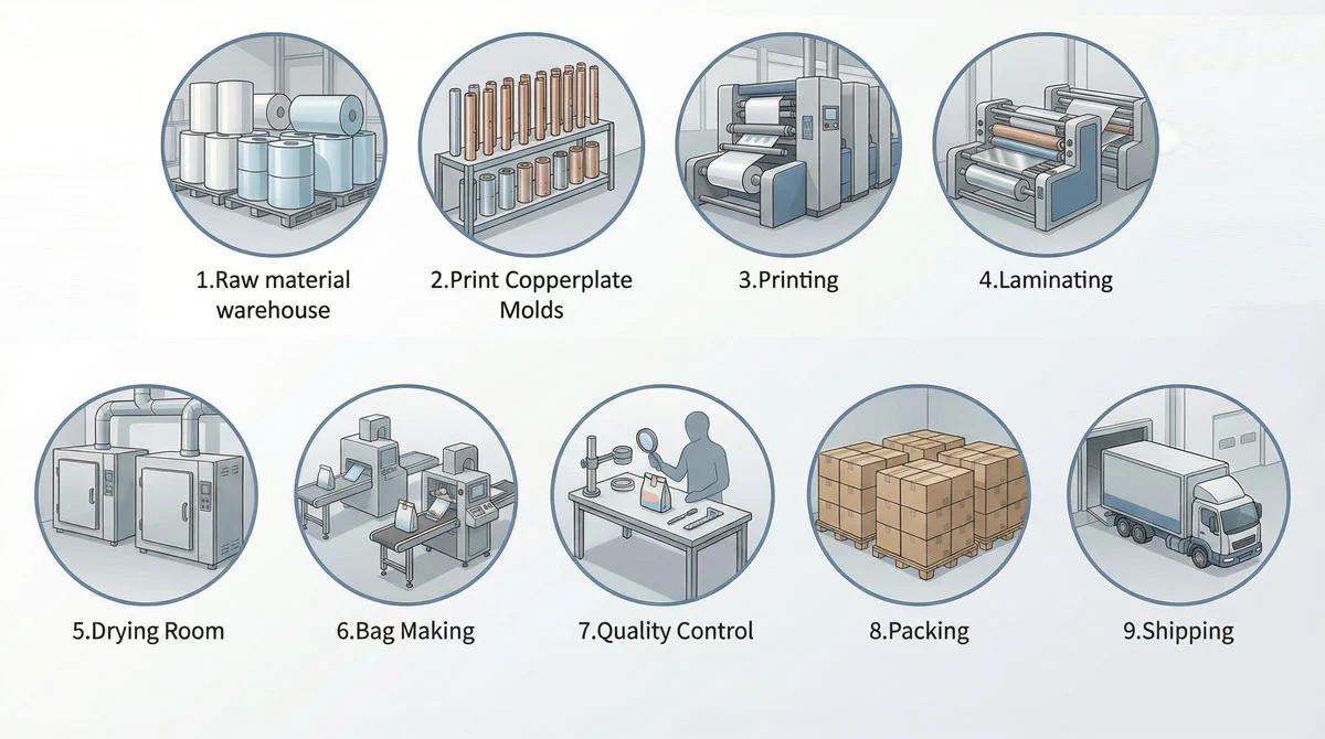 stand up pouch bags production process stand up pouch bags production process