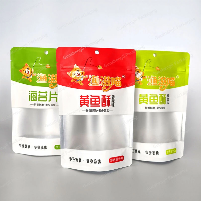 stand up bags with window