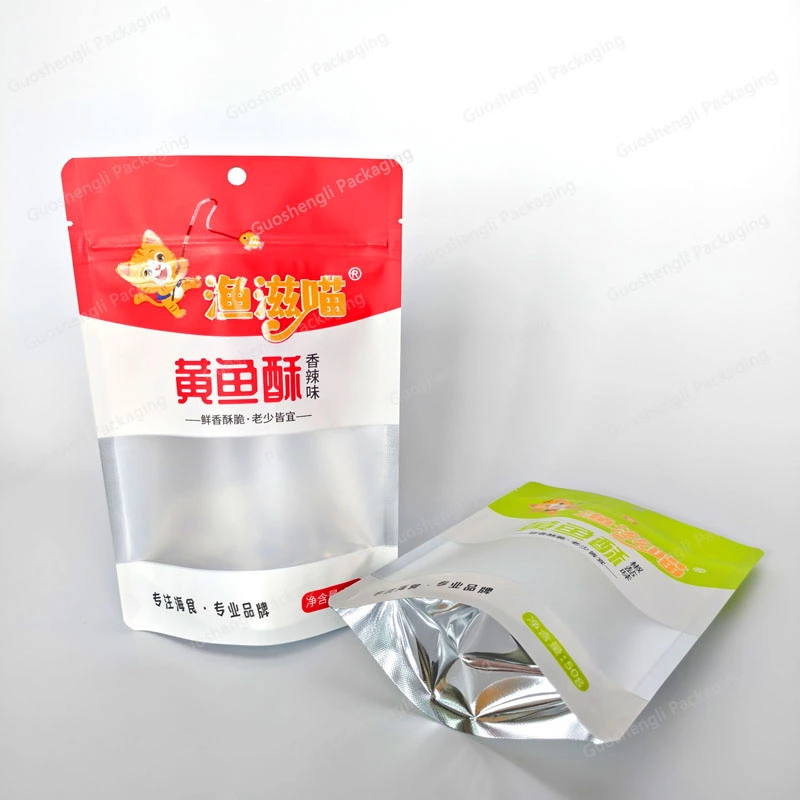 stand up bags with window