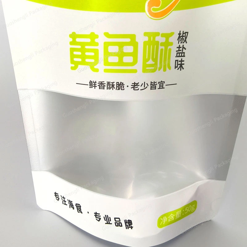 stand up bags with window