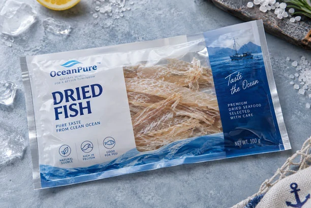 three side seal pouch for food packaging