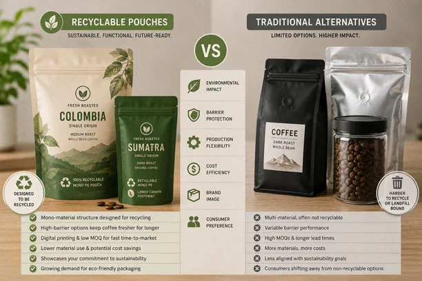 comparison of recyclable pouch and traditional pouches comparison of recyclable pouch and traditional pouches