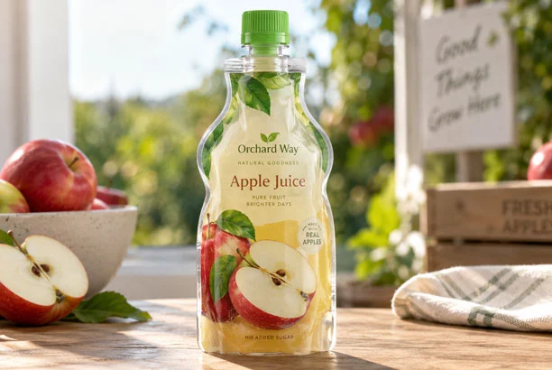 bottle shaped juice pouches