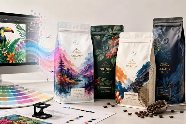 Digital printing brings art to life on coffee pouches