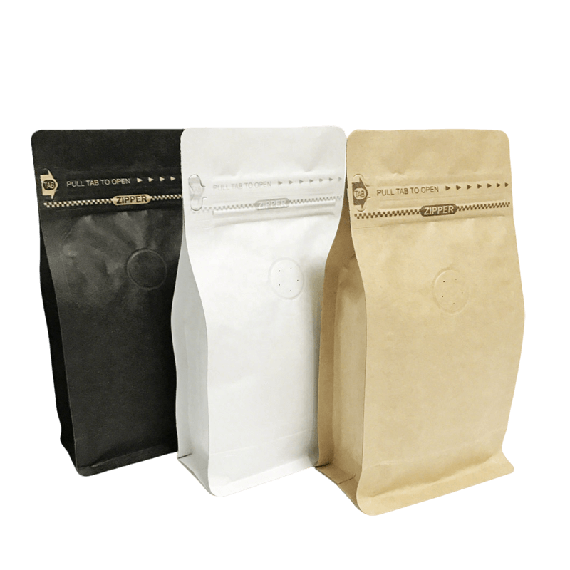kraft paper flat bottom pouch